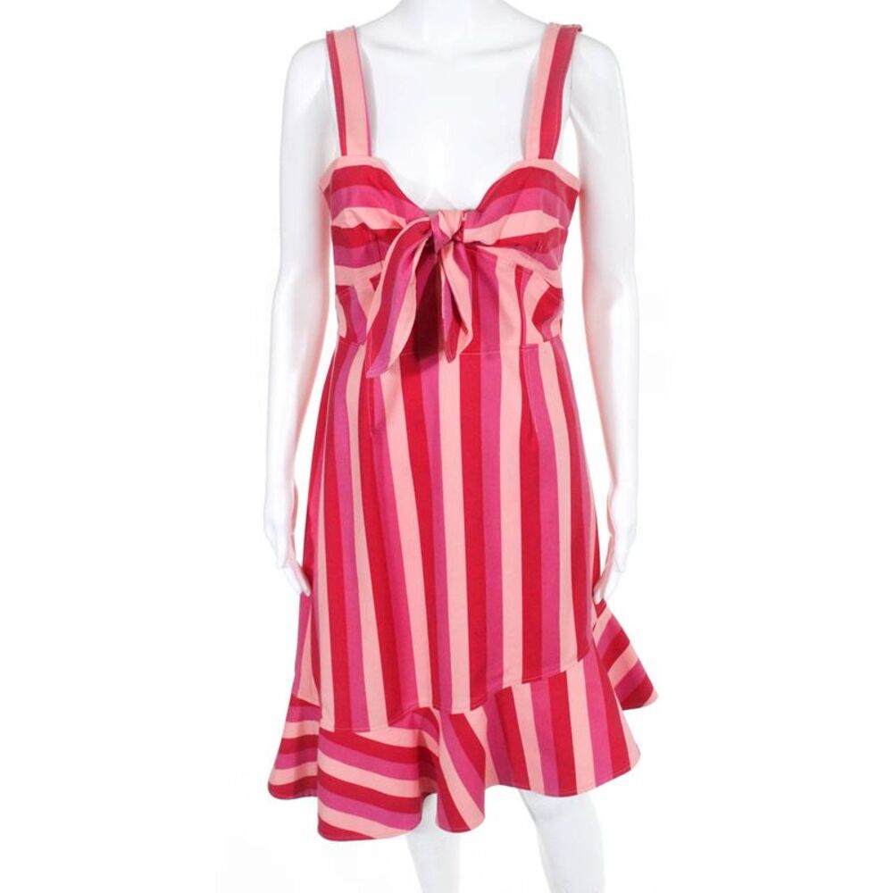 Slate & Willow Womens Contrast Stripe Sheath Dress Pink Size 10 11187872